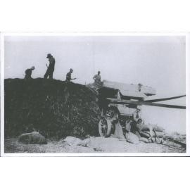 Traction engine driving a wooden mill