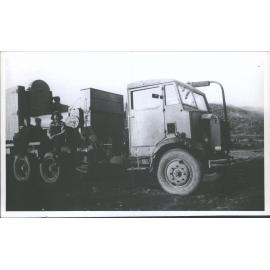 Chaff cutter mounted on Leyland truck