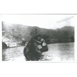 Alex Mitchell, Napier, falling out of boat