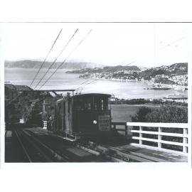 Looking toward Wellington harbour from Kelburn tram
