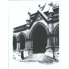 Entrance to Parliamentary Library, Wellington, N.Z.