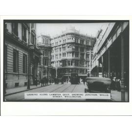 Looking Along Lambton Quay, Showing Junction, Willis Street, Wellington