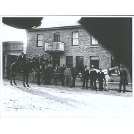 St Bathans Football Team outside Naseby Hotel