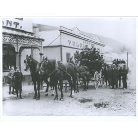 Rugby Supporters outside Sexton's Vulcan Hotel