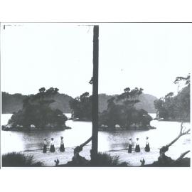 Unidentified Group on Horseshoe Bay Beach