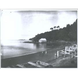 View of beach at Halfmoon Bay