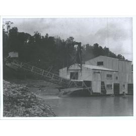 Dredge in operation