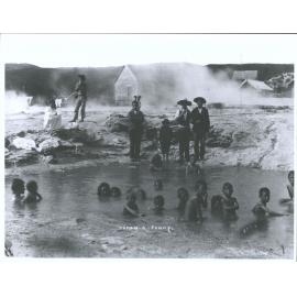 Maori children bathing