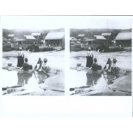 Maori women washing clothes