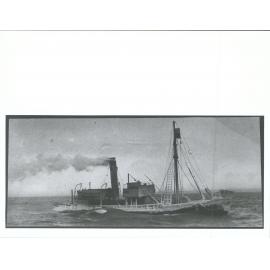 Whaling ship and whale