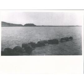 Towing empty casks ashore