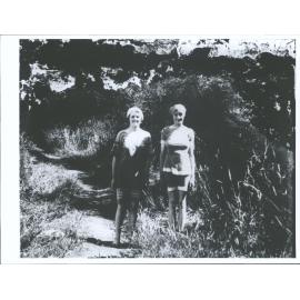 Unidentified couple in swimming attire