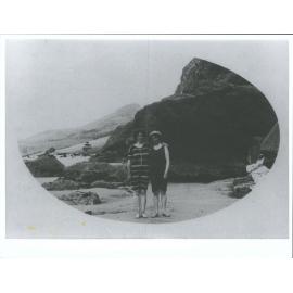 Unidentified couple in swimming attire