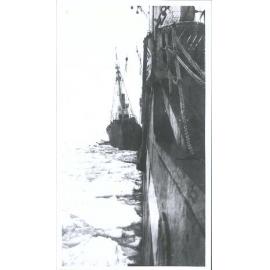 Whaling ships in ice