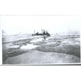 Whaling ship in sea ice