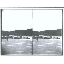 Boarding a boat at Taieri Mouth