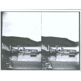 Boarding a boat at Taieri Mouth