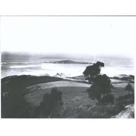 Taieri Mouth and Taieri Island from Road to Waihola