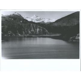 Mt Aspiring & Mt. Aspiring station seen across Lake Wanaka