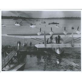 Boarding a seaplane