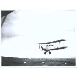 Biplane in flight