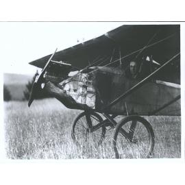 Dave Cross and his home built parasol type aeroplane