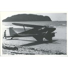 De Havilland Fox Moth plane and Miss Theomin