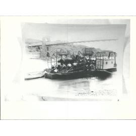 The current wheeler under construction beneath Alexandra Bridge