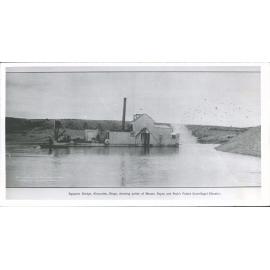 Ngapara Dredge, Alexandra, Otago, showing action of Messrs. Payne and Peck's Patent Centrifugal Elevator