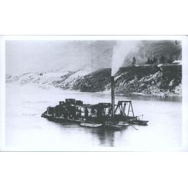 The Dunedin Dredge, the first steam dredge to be built in N.Z.