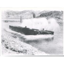 Launching pontoons for the Bendigo Dredge, Alexandra. W. Basket & Son, Builders