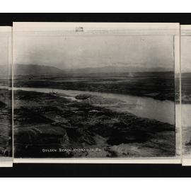 Golden Beach Hydraulic Co - Dredging c.1900. Vicinity of Alexandra [Part 2 of 3 part panorama]