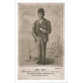 A caricature of "Percy Redwood" the female bridegroom with signature produced at the time of the trial 1909