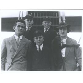 Getty Harold (front left) with Sister Mrs. D. [Howarth?] and his three sons, Alan G. (front centre) Lindsay G (back left) and Do