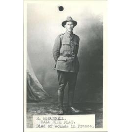 McDonnell R of Bald Hill Flat. Died of wounds in France