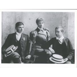O'BRIEN Ellen Kate (Aunt Kit) with her nephews-(right Patrick Lindsay (father of Catherine Anne & Minna Patricia) & brother Rode