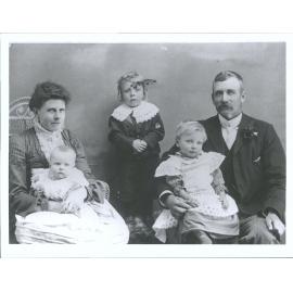 Mr & Mrs S. J. Varcoe with Clarry, Jim & Gladys