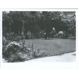 In "The garden that granny* made" in Jervois Road [* Emma Walrond] with R.B.W. In chair