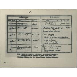Marriage register