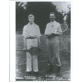 Winner Championship singles Christmas Tournament 1901 Ashburton