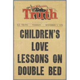 "Children's love lessons on double bed"