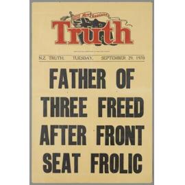 "Father of three freed after front seat frolic"