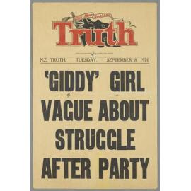 " 'Giddy' girl vague about struggle after party"