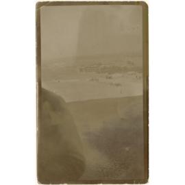 'This is part of the Australian camp. The dark part in the foreground is the shadow of the pyramid'