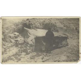 'This is my bivvy under snow. The one that we were shelled out of'