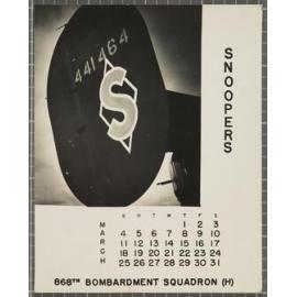 868th Bombardment Squadron calendar