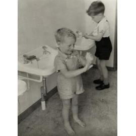 'Washing hands before meal' at the Helen Deem Centre for Pre-School Education