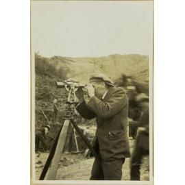 Edward Fletcher Roberts with theodolite