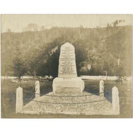 Memorial erected to Sir James Hector at Kicking Horse Pass, Canada