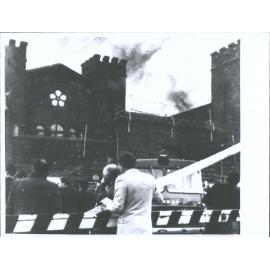 From behind the barricade